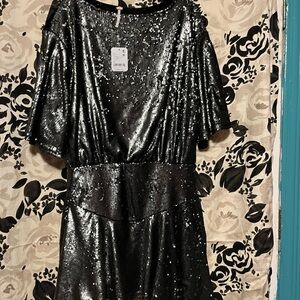 Black Sequin Dress
